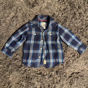 Carter's Blue Plaid Kids Flannel Shirt